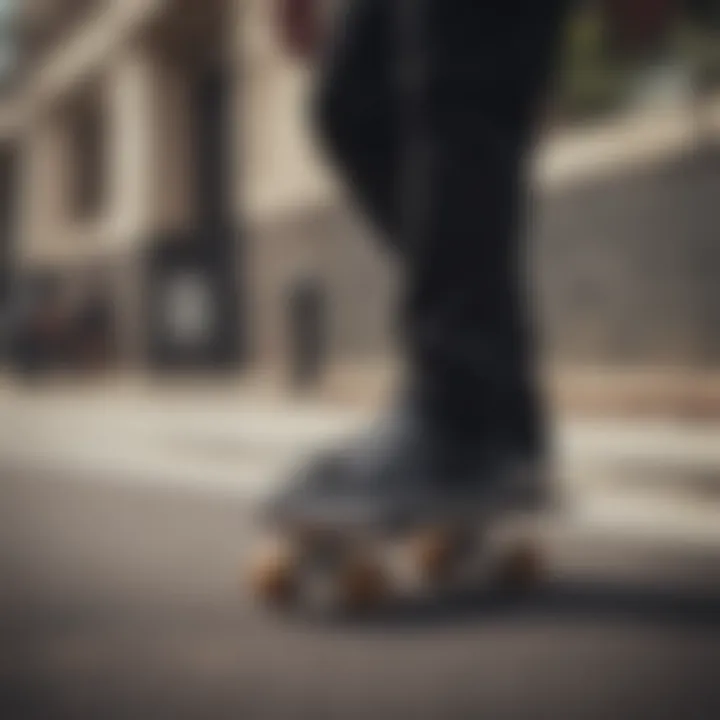 Person skateboarding while wearing black Vans