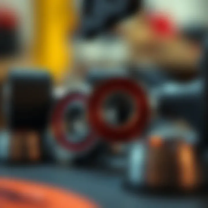 Illustration of proper maintenance techniques for skateboard bearings