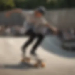 Professional skateboarder performing a trick