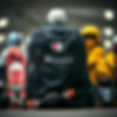 Champion Backpack with Skate Gear Champion Men's Backpack against popular skateboarding gear