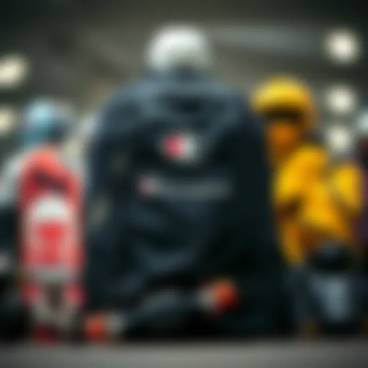 Champion Backpack with Skate Gear Champion Men's Backpack against popular skateboarding gear