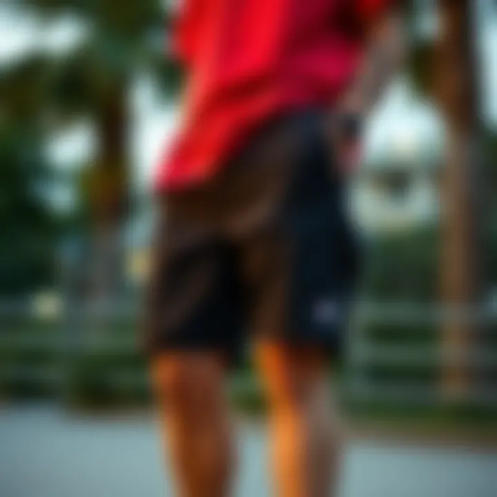 A fashion-forward look with Champion two piece set shorts styled for casual wear