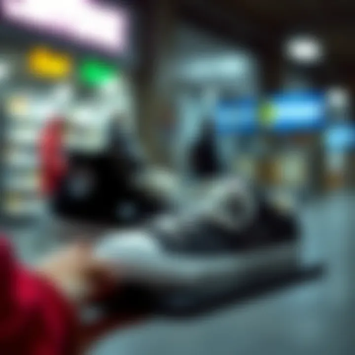 An online shopping experience for Converse skate shoes on a digital device