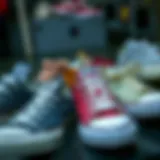 A diverse selection of Converse shoes designed for skateboarding