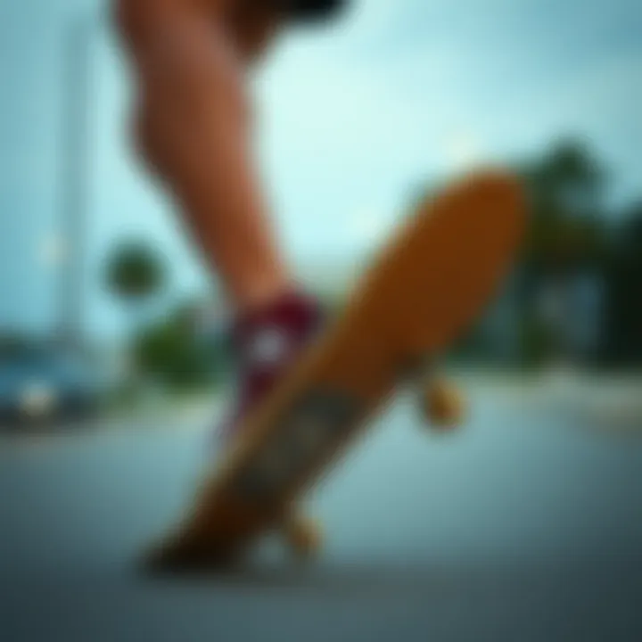 A skateboarder performing tricks while wearing Converse shoes