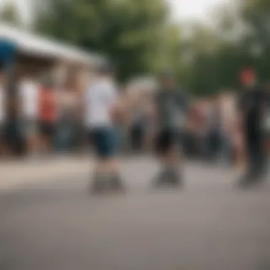 Local skaters engaging in a community event organized by the shop