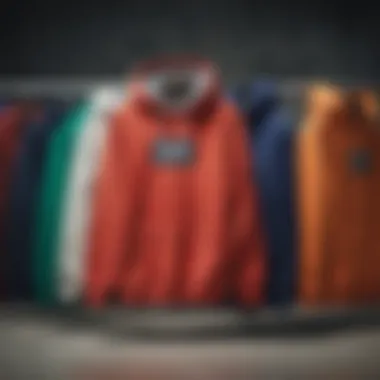 Influential Brands in Skate Hoodie Fashion A display of various exclusive hoodie brands influencing skate fashion.