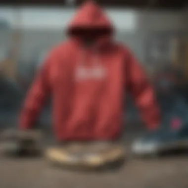 Materials that Define Skate Hoodies Artistic representation of the materials used in high-quality skate hoodies.