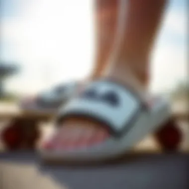 Fila slides representing skate culture