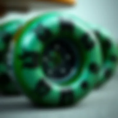 Close-up view of Impala skate wheels showcasing their unique design