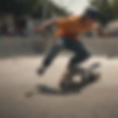 Artistic skateboarding scene capturing personal identity