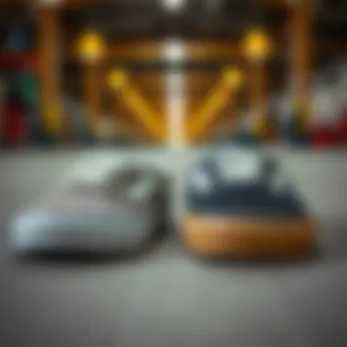 A comparison image highlighting the differences between original Vans and knock offs