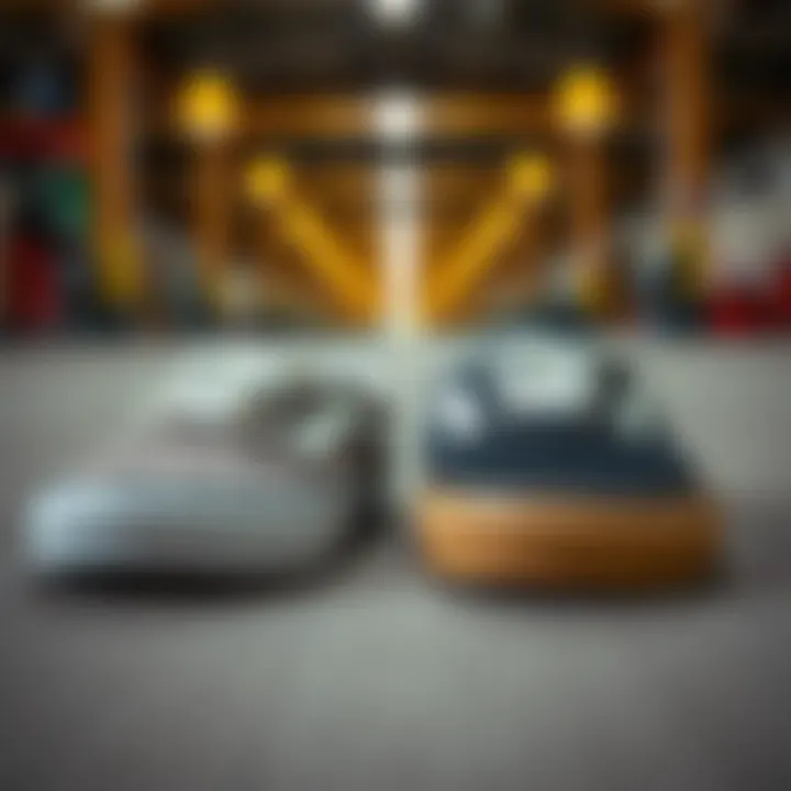 A comparison image highlighting the differences between original Vans and knock offs