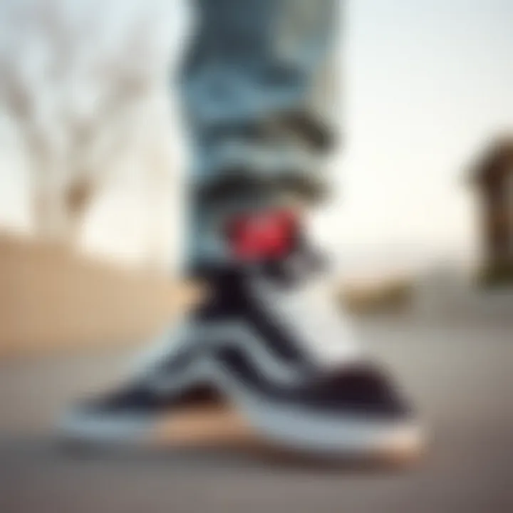 A creative representation of skate fashion trends featuring various shoe styles