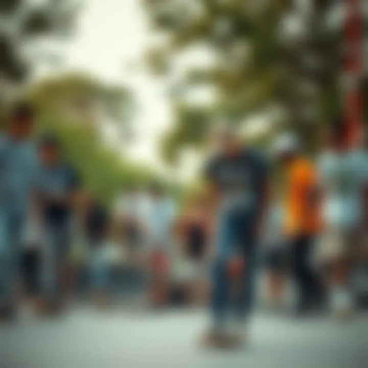 The Vibrant World of Skate Culture A lively skatepark scene with diverse skaters