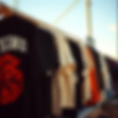 Collection of Lurking Class tees on display