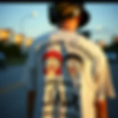 Graphic illustrations on Lurking Class tees