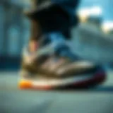 Close-up view of the New Balance 620 sneaker showcasing its intricate design details