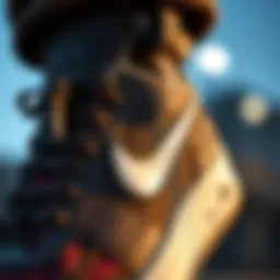 Close-up of Nike Nyjah 2 showcasing its intricate design