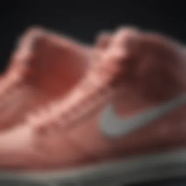 Close-up of unique materials used in Nike SB high tops