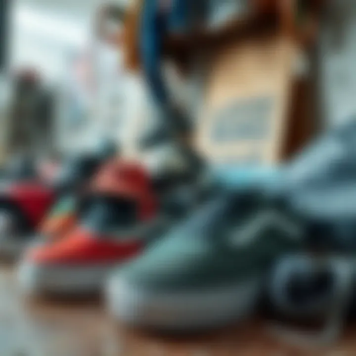 Vans and Skate Gear: A Cultural Synergy Vans shoes displayed with various skateboarding gear