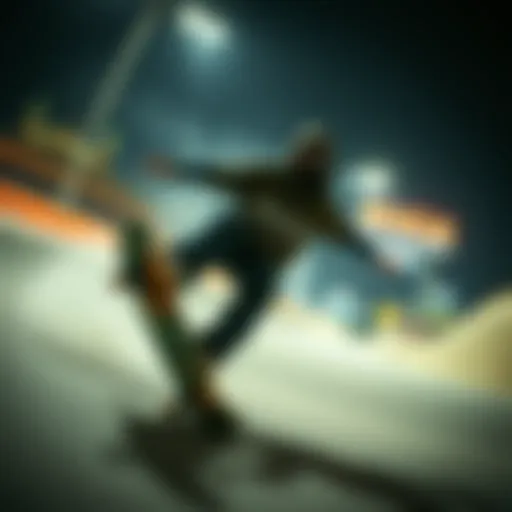 Dynamic skateboarding scene showcasing RVCA apparel