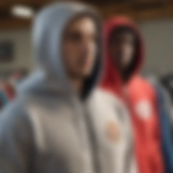 A side-by-side comparison of the Santa Cruz zip-up hoodie with other popular skate hoodies.