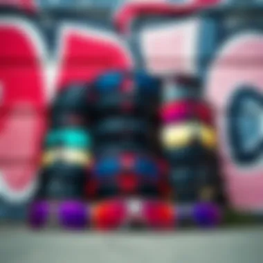 Diverse Collection of Sunglass Blinders A collection of various sunglass blinders displayed against a graffiti wall.