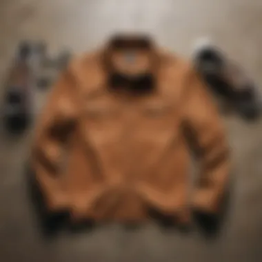 Styling Versatility of Brown Vans Shirts Fashionable arrangement of brown Vans shirts with skateboarding accessories.