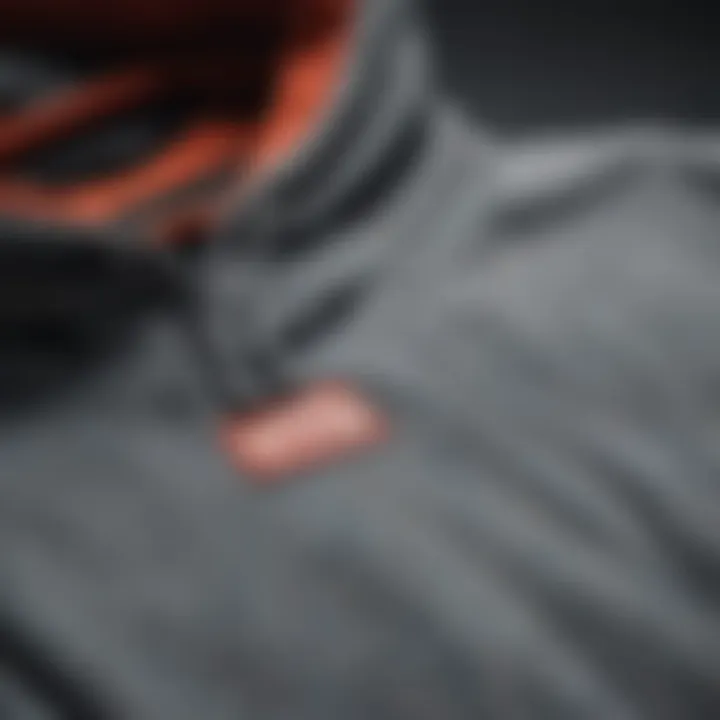 Close-up shot of premium fabric used in graphic hoodies