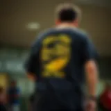 Vintage black and yellow graphic tee design