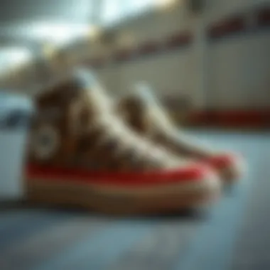 Stylish Converse platform shoes with animal print design