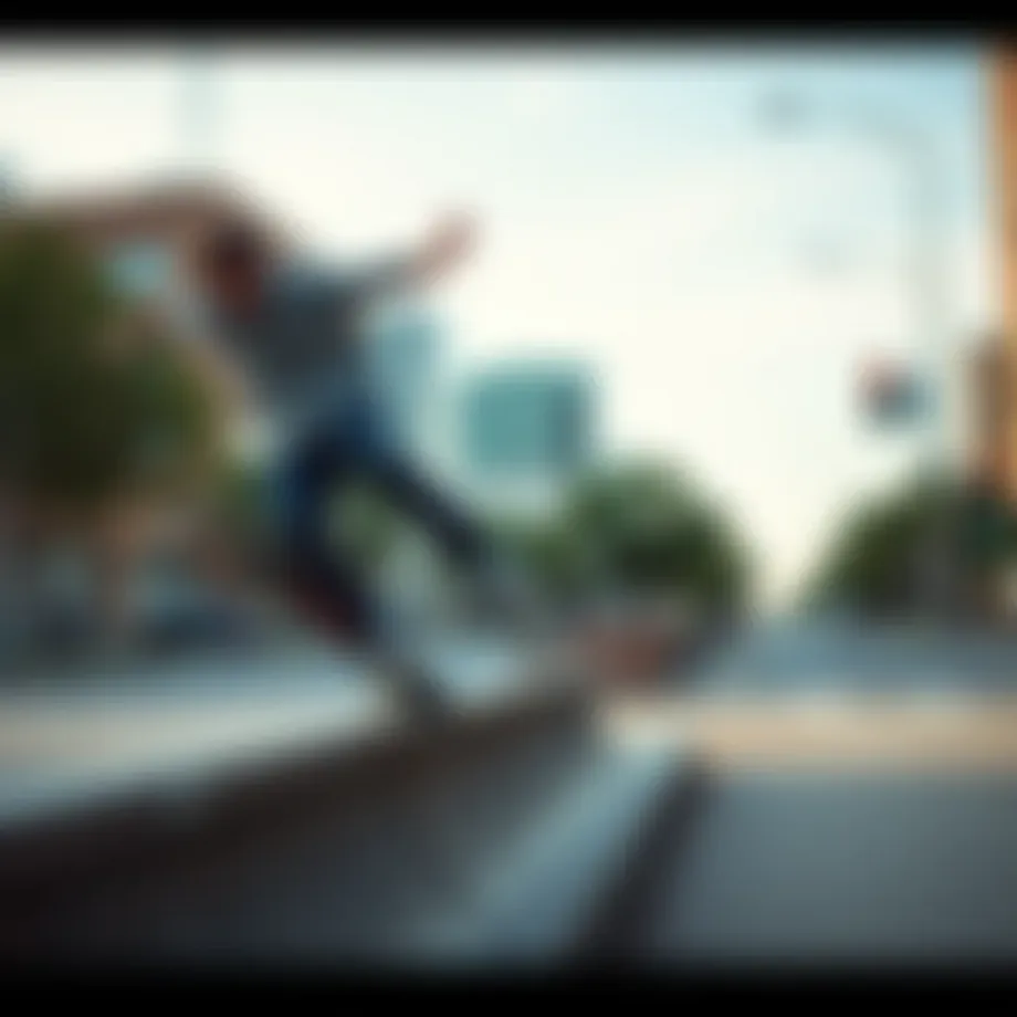A skater performing a trick on a street rail