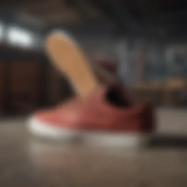 Unique Design Elements of the Emerica Figgy The Emerica Figgy shoe showcasing its unique design elements.