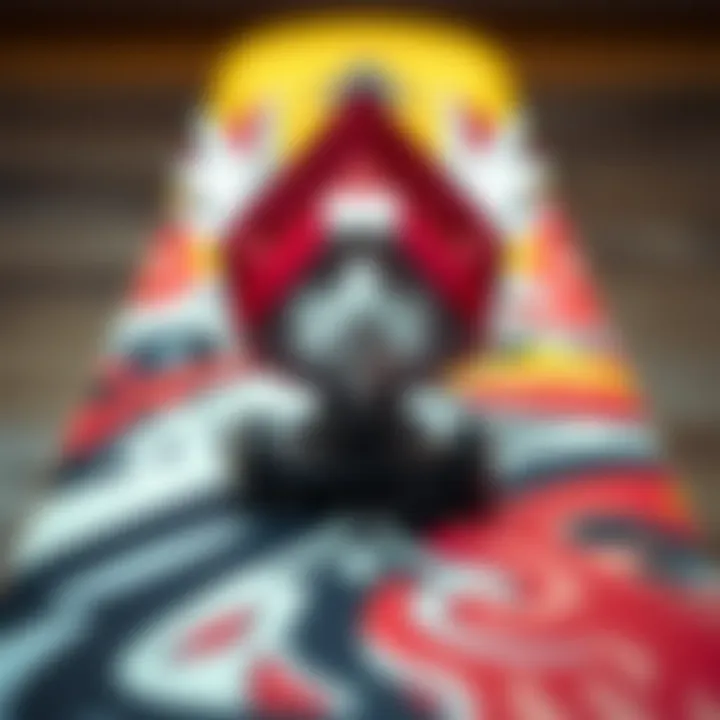 Close-up of origami folding techniques applied to skateboard design