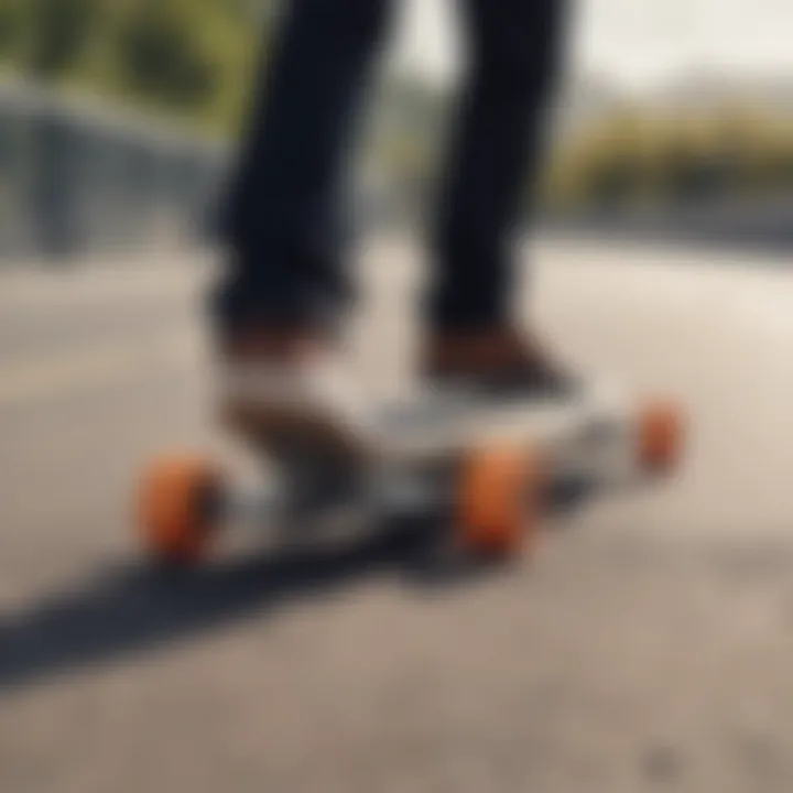 A sleek premium electric skateboard showcasing advanced technology and design