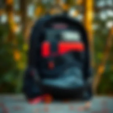 Functional compartments of the Jansport backpack arranged for optimal usage