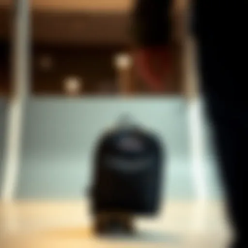 Sleek design of the mini black Jansport backpack showcasing its stylish appeal