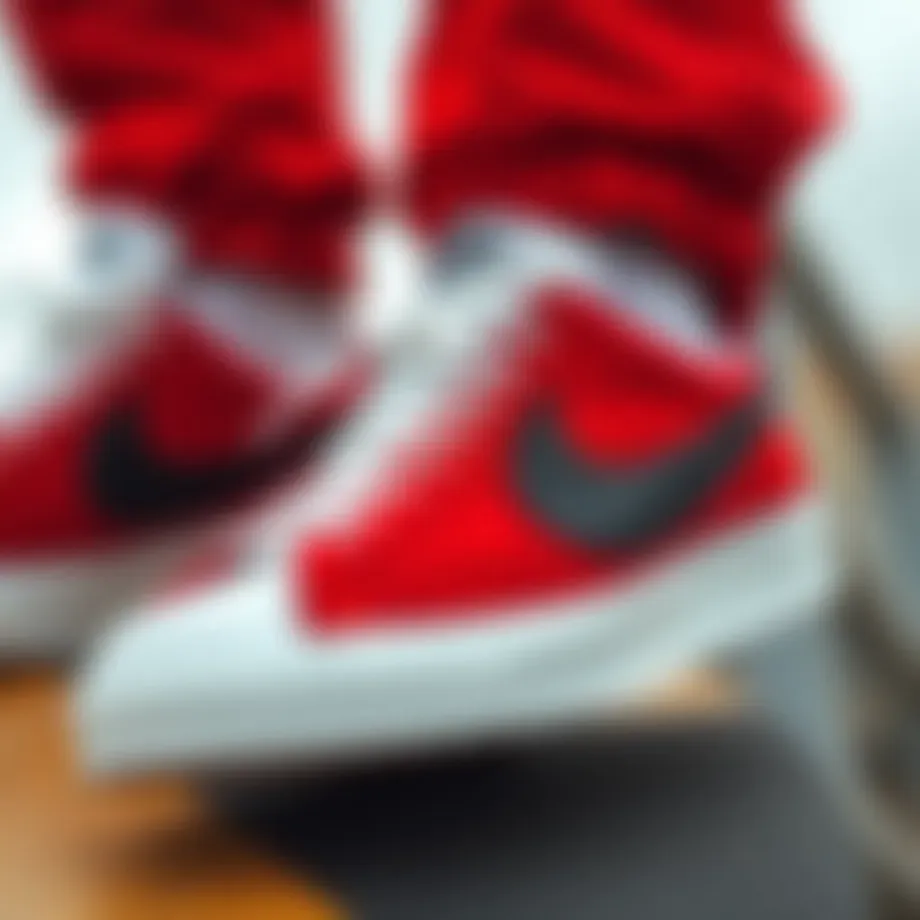 Nike Blazer in striking red and black colorway.