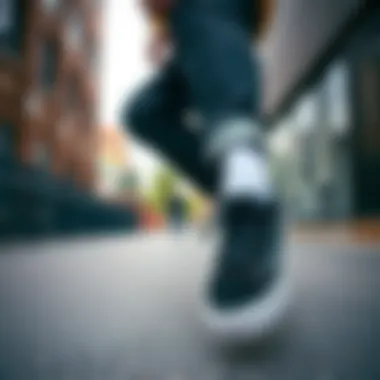 Trendy streetwear outfit featuring black Vans shoes