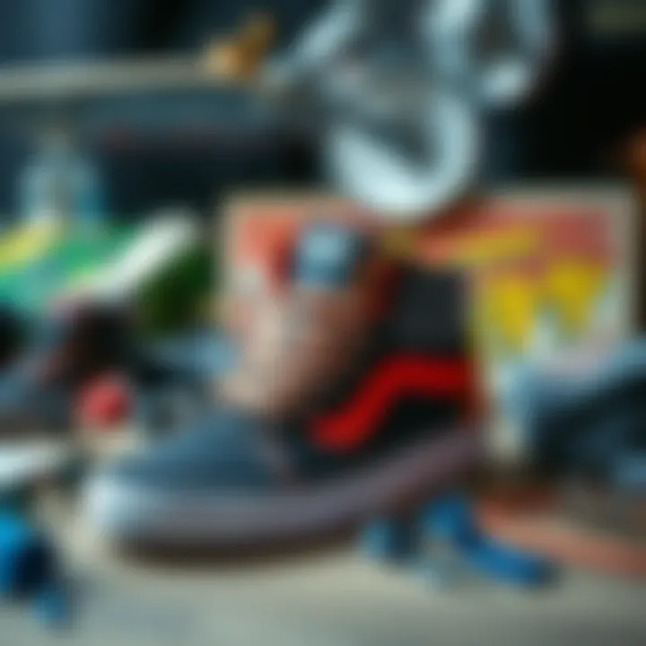 Vans Ultragrange Mid placed amidst skate culture accessories