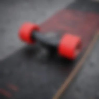 Black grip tape applied on a skateboard showing texture