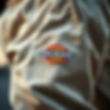 Close-up of Dickies 28x30 pants showcasing fabric texture and stitching quality