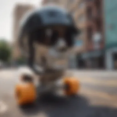 Variety of skateboard gear including helmets and protective pads