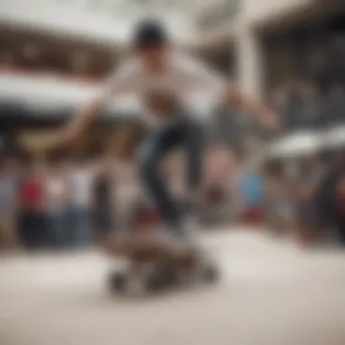 Event hosted at Vans with skateboarding activity