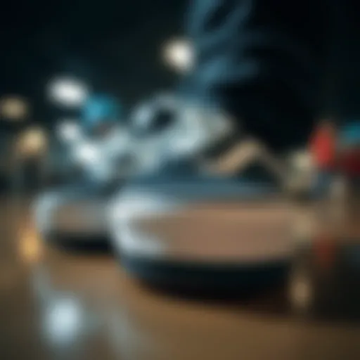 Close-up view of Vans platform shoes showcasing unique design elements