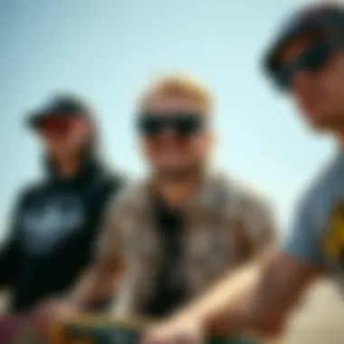 Embodying the Spirit of Skate Culture with Von Zipper Snark Skaters wearing Von Zipper Snark sunglasses, showcasing community spirit