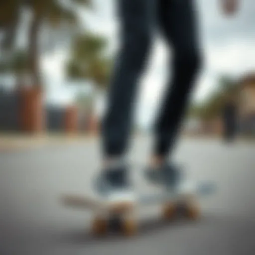 Chic Integration of Sweatpants and Skate Culture Stylish black sweatpants paired with skate shoes