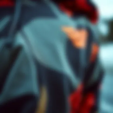 Close-up of a zip up graphic hoodie fabric, emphasizing texture and graphic details.