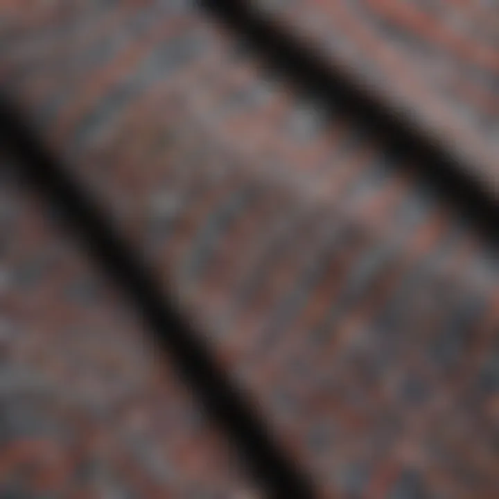 Close-up of fabric texture and patterns of an all over print button up shirt.